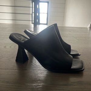 NOW black open toed shoes